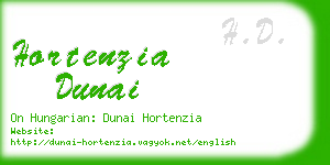 hortenzia dunai business card